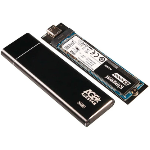Внешний корпус SSD AgeStar 31UBNV5C NVMe USB3.2 алюминий черный M2 2280 M-key Внешний корпус SSD AgeStar 31UBNV5C NVMe USB3.2 алюминий черный M2 2280 M-key