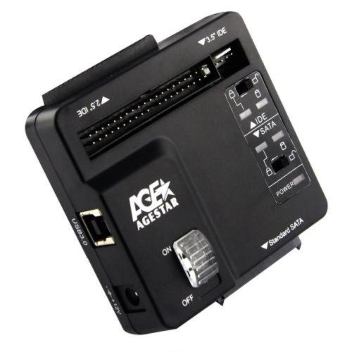 Адаптер-переходник для HDD/SSD AgeStar 3FBCP SATA IDE USB3.0 пластик черный Адаптер-переходник для HDD/SSD AgeStar 3FBCP SATA IDE USB3.0 пластик черный