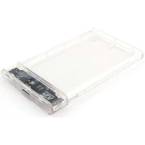 Внешний корпус для HDD/SSD AgeStar 3UB2P4C SATA III USB3.0 пластик прозрачный 2.5