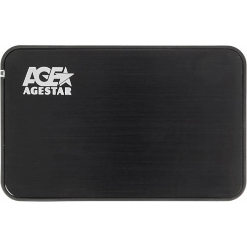 Внешний корпус для HDD/SSD AgeStar 3UB2A8-6G SATA III пластик/алюминий черный 2.5