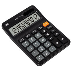 Калькулятор настольный Deli Askend EM222C черный 12-разр.