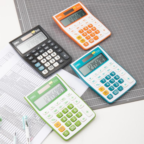 Калькулятор настольный Deli E1238black черный 12-разр.