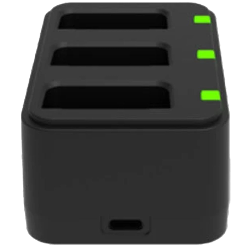 Зарядное устройство для аккумулятора/ 3-Slot battery charger of WD10, Power Supply order separately: 100~240VAC, 12VDC, 3A.