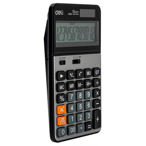 Калькулятор настольный Deli EM350 серебристый металлик 12-разр.