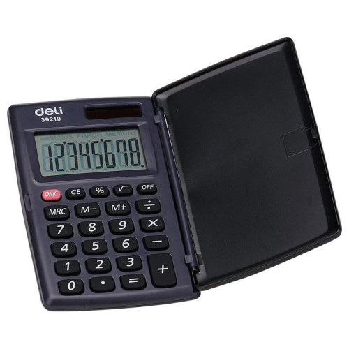 Калькулятор карманный Deli E39219 серый 8-разр.