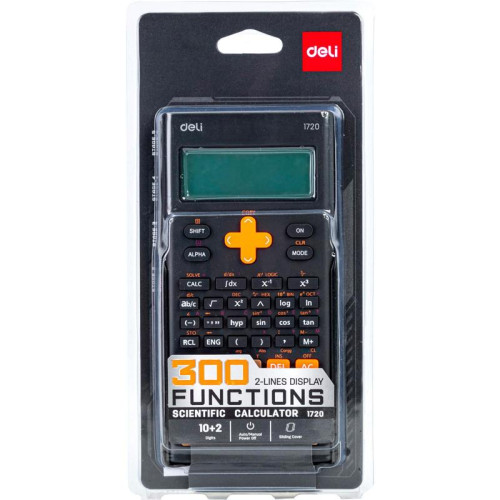 Калькулятор научный Deli E1720-black черный 10+2-разр.