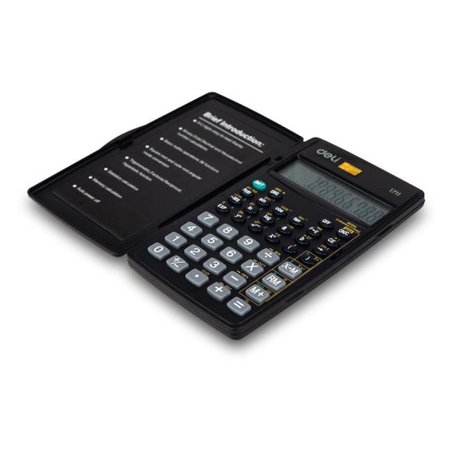 Калькулятор научный Deli E1711 черный 8+2-разр.