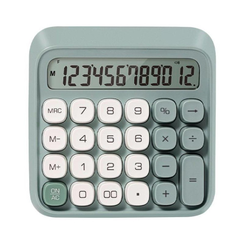 Калькулятор настольный Deli EM36 GREEN зеленый 12-разр.