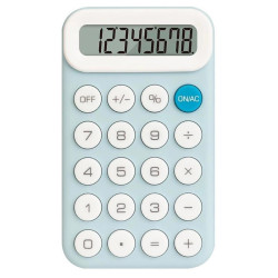 Калькулятор карманный Deli EM10 светло-голубой 8-разр.