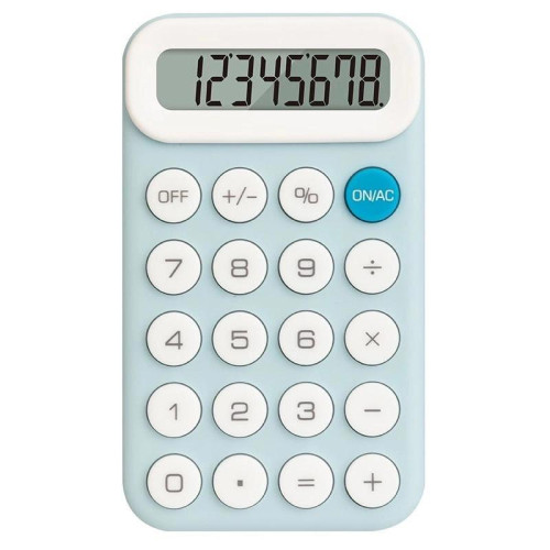 Калькулятор карманный Deli EM10 светло-голубой 8-разр.