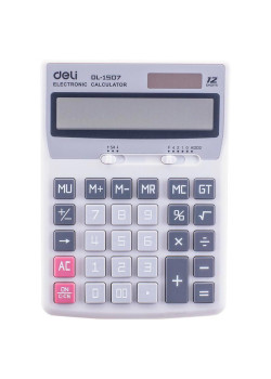Калькулятор настольный Deli Smart E1507 черный 12-разр.