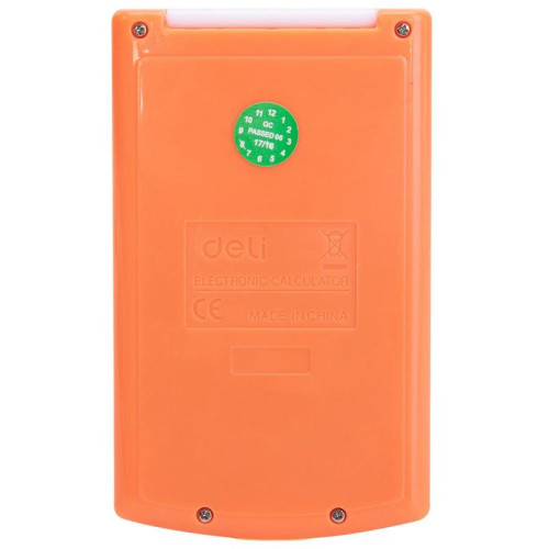 Калькулятор карманный Deli E39217/OR оранжевый 8-разр.