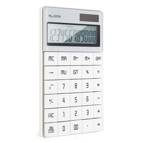 Калькулятор настольный Deli Nusign ENS041 белый 12-разр.