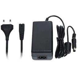 100~240VAC, 5VDC, 3A. 1.5M cable. Provides power to the 1-slot/2-slot cradle for SL20. Includes EU power cord.