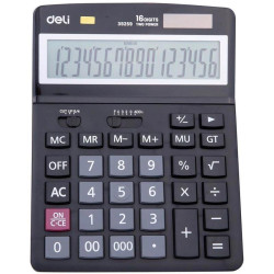 Калькулятор настольный Deli E39259 черный 16-разр.