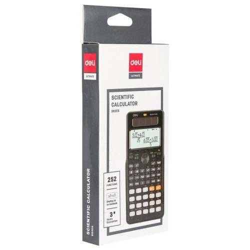 Калькулятор научный Deli ED82ES черный 10+2-разр.