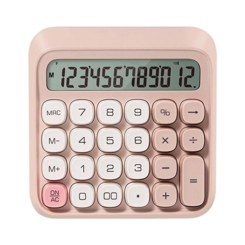 Калькулятор настольный Deli EM36 PINK розовый 12-разр.