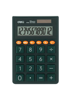 Калькулятор карманный Deli EM130GREEN зеленый 12-разр.