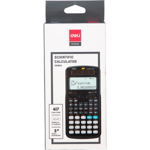 Калькулятор научный Deli ED991ES черный 10+2-разр.