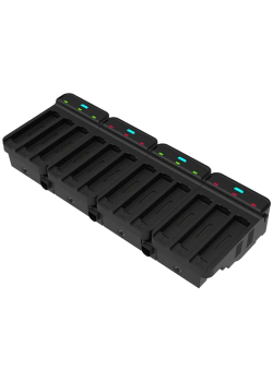 Зарядное устройство для аккумулятора/ 12-Slot battery charger of WD10, Power Supply order separately: 100~240VAC, 12VDC, 7A.