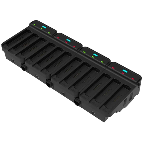 Зарядное устройство для аккумулятора/ 12-Slot battery charger of WD10, Power Supply order separately: 100~240VAC, 12VDC, 7A.