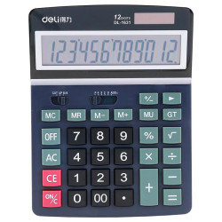Калькулятор настольный Deli E1631 черный 12-разр.