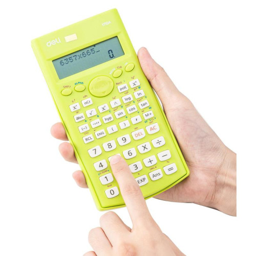 Калькулятор научный Deli E1710A/GRN зеленый 10+2-разр.