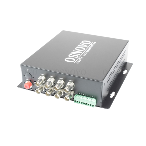 Передатчик/ OSNOVO TA-H82-15F Оптический передатчик 8 каналов видео HDCVI/HDTVI/AHD/CVBS и 1 двунаправленного канала управления (RS485/полудуплекс) по одномодовому оптоволокну до 20км