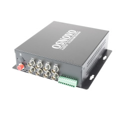 Передатчик/ OSNOVO RA-H82-15F Оптический приемник 8 каналов видео HDCVI/HDTVI/AHD/CVBS и 1 двунаправленного канала управления (RS485/полудуплекс) по одномодовому оптоволокну до 20км