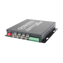 Приёмник/ OSNOVO  Оптический приемник 4 каналов видео HDCVI/HDTVI/AHD/CVBS и 1 двунаправленного канала управления (RS485/полудуплекс) по одномодовому оптоволокну до 20км. Максимальное разрешение 2560x1920