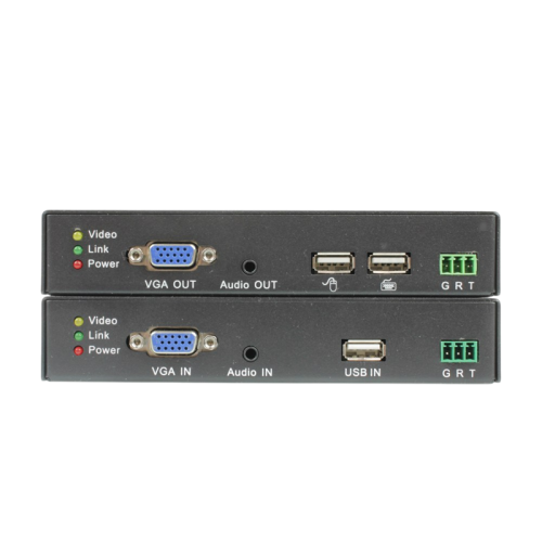 Комплект/ OSNOVO Комплект для передачи VGA, USB, RS232 и аудио по кабелю витой пары до 120м. Максимальное разрешение сигнала до 1920x1080(60Гц). Порты USB предназначены только для подключения клавиатуры и мыши