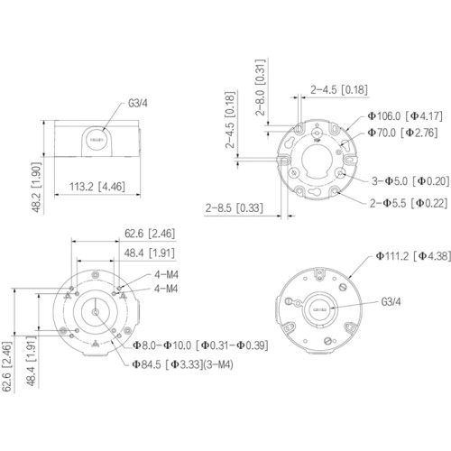 Монтажная коробка Dahua DH-PFA3310R DH-PFA3310R(АНАЛОГ DH-PFA13G) Монтажная коробка Dahua DH-PFA3310R DH-PFA3310R(АНАЛОГ DH-PFA13G)