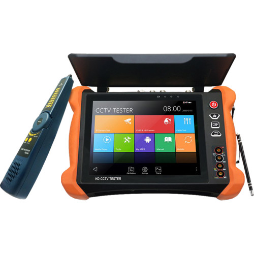 Tezter TIP-HOL-MT-8 Универсальный монитор-тестер AHD/CVI/TVI/CVBS/SDI и IP-видеосистем. (Базовая модель + мультиметр + измеритель оптич. мощности + тестер оптич. линий + кабельный рефлектометр BNC + детектор кабельной трассы).