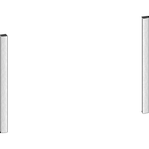 Аксессуар для встраиваемой техники NEFF/ Аксессуар для встраиваемой техники NEFF, набор для декорирования встраиваемой СВЧ (38см), боковые грани, подходит для техники серии N90 и N70, цвет серебристый металлик