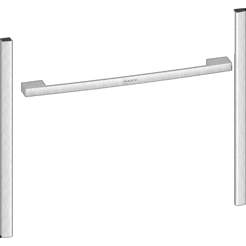 Аксессуар для встраиваемой техники NEFF/ Аксессуар для встраиваемой техники NEFF, набор для декорирования духового шкафа (45см), боковые грани и ручка, подходит для техники серии N90 и N70, цвет серебристый металлик