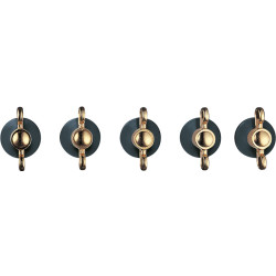 Встраиваемые принадлежности SMEG/ Набор из 5 ручек в эстетике Cortina для электрических варочных поверхностей. Подходят для варочный поверхностей, антрацит