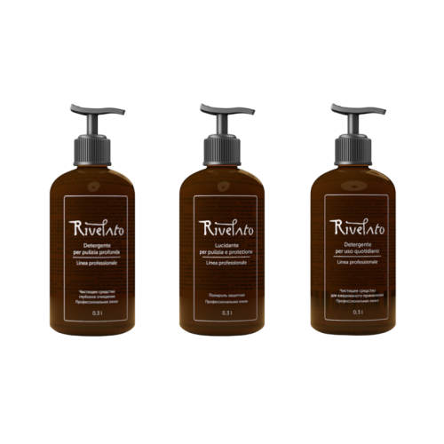 Набор средств по уходу за мойкой RIVELATO, 3 предмета по 300 мл.
