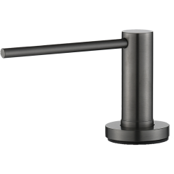 Дозатор RIVELATO, объем емкости для жидкого мыла 410 мл, отверстие для монтажа d-35 мм, цвет черный