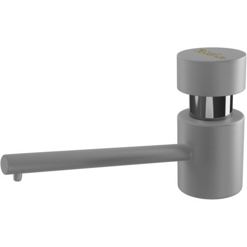 Дозатор RIVELATO, объем емкости для жидкого мыла 500 мл, отверстие для монтажа d-35 мм, цвет серый металлик