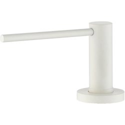 Дозатор RIVELATO, объем емкости для жидкого мыла 410 мл, отверстие для монтажа d-35 мм, цвет белый