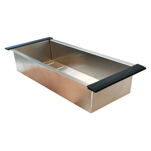 Коландер RIVELATO, размер 450х180х80 мм, материал нержавеющая сталь/пластик, цвет нержавеющая сталь/черный