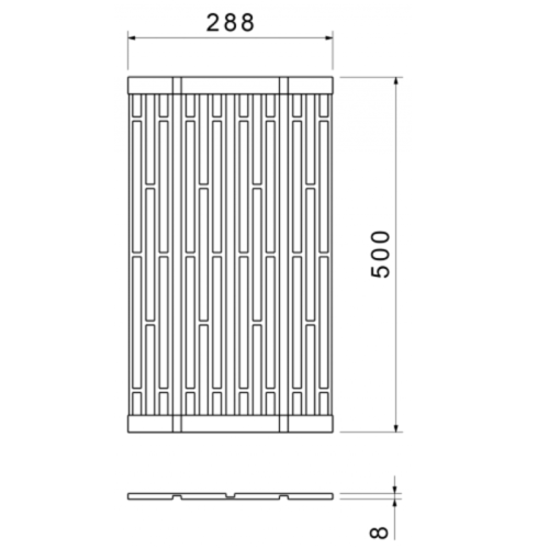 Ролл-мат RIVELATO, размер 500х288 мм, материал сталь/силикон, цвет черный