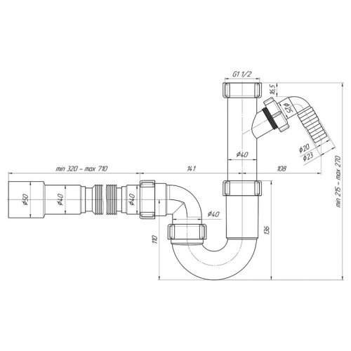 Franke 112.0006.456/ Better, Сифон, универсальный