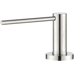 Дозатор RIVELATO, объем емкости для жидкого мыла 410 мл, отверстие для монтажа d-35 мм, цвет нержавеющая сталь