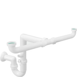 Кухонная мойка SMEG/ SMEG 3713 Сифон для 2 чаш