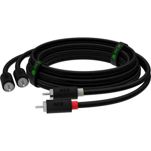 GCR Кабель 7.5m аудио 2 х RCA / 2 х RCA , черный, GCR-54132