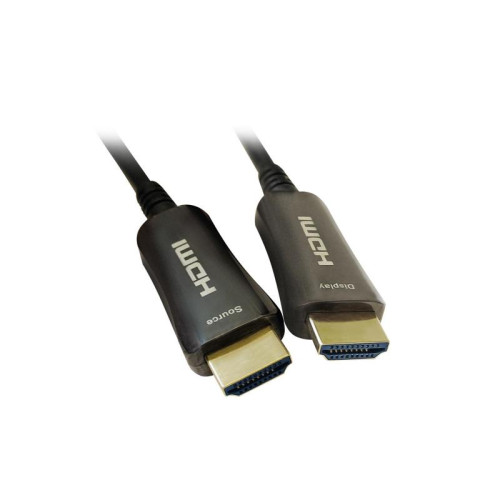 Кабель аудио-видео Digma HDMI 2.0 AOC HDMI (m)/HDMI (m) 20м. позолоч.конт. черный (BHP AOC 2.0-20)