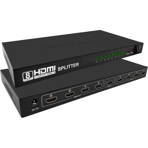 Сплиттер аудио-видео Premier 5-872-8 HDMI (f)/8xHDMI (f) черный