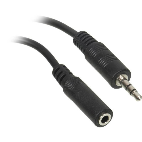 Кабель-удлинитель аудио Buro Jack 3.5 (m)/Jack 3.5 (f) 2м. черный (BAAC003-2)