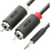 Greenconnect Кабель-переходник аудио 1.0m jack 3,5mm / 2 х RCA , черный, M/M, GCR-51723 Greenconnect Кабель-переходник аудио 1.0m jack 3,5mm / 2 х RCA , черный, M/M, GCR-51723